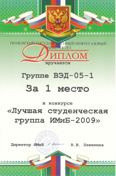 Лучшая группа ИМиБ - 2008